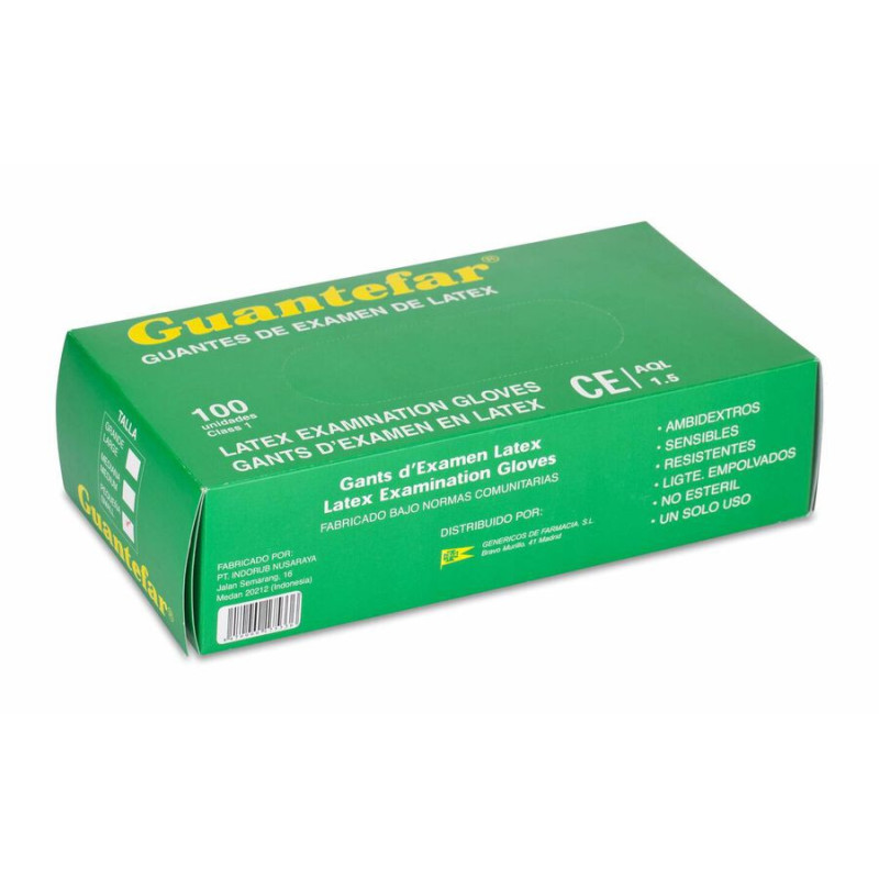 INTERAPOTHEK GUANTES LATEX C/POL 100UI L