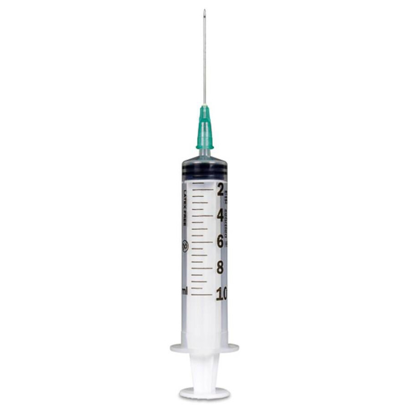 JERINGA CON AGUJA ESTERIL INTERAPOTHEK 1 UNIDAD 10 ML 40 MM X 08 MM
