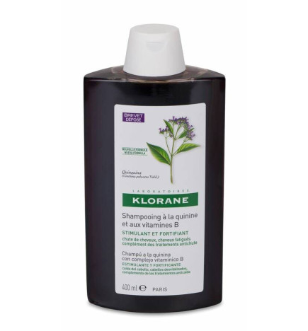 KLORANE ANTICAIDA CHAMPU FORTIFICANTE & ESTIMULANTE A LA QUININA 1 ENVASE 400 ML
