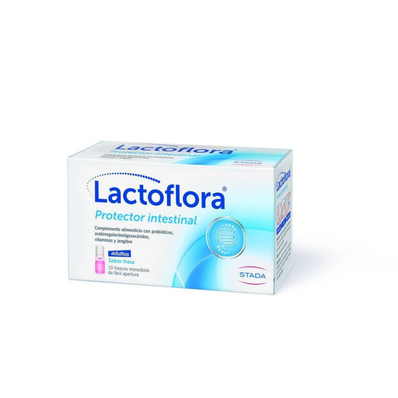 LACTOFLORA PROTECTOR INTESTINAL INFANTIL 10 VIALES 7 ml SABOR FRESA