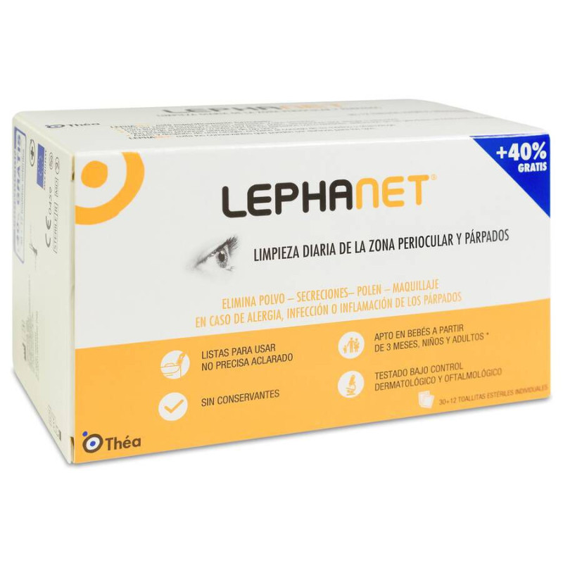 LEPHANET TOALLITAS ESTERILES 30 + 12 TOALLITAS