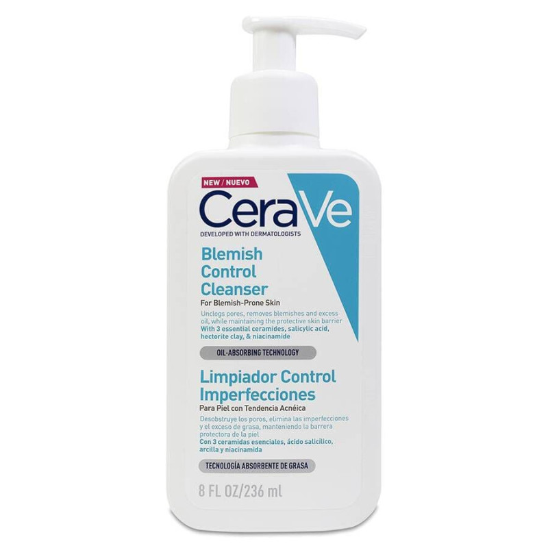 LIMPIADOR CONTROL IMPERFECCIONES CERAVE 1 ENVASE 236 ML