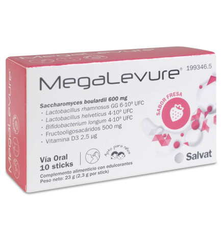 MEGALEVURE 10 STICKS SABOR PLATANO