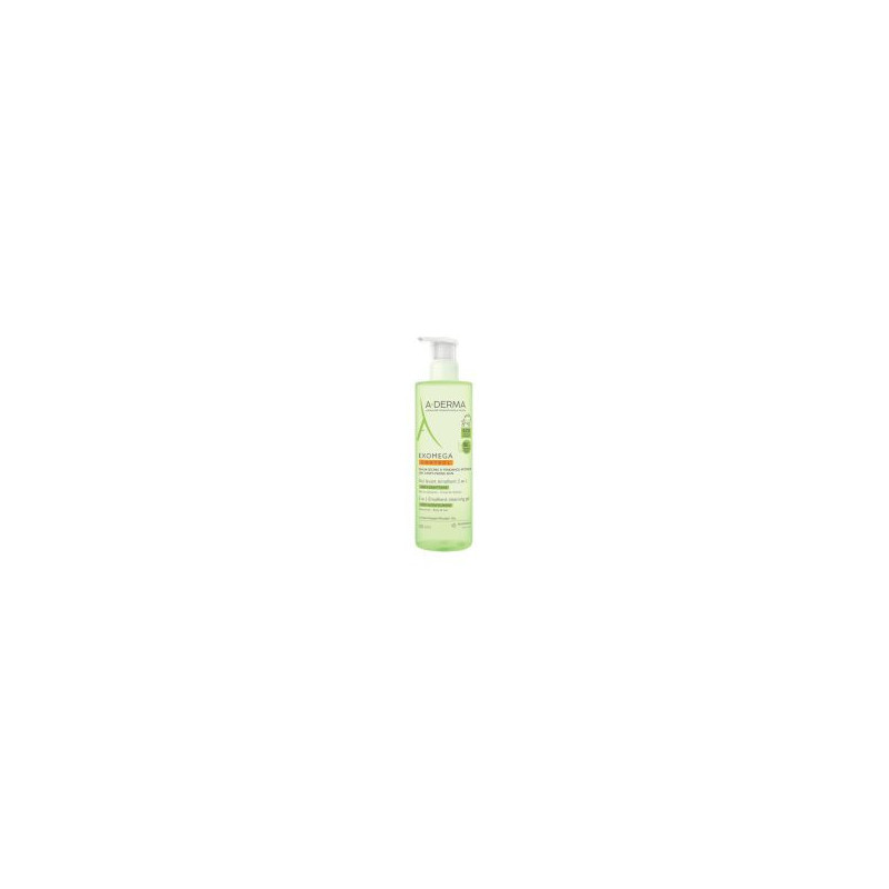 ADERMA EXOMEGA CONTROL GEL LIMPIADOR EMOLIENTE 2 EN 1 CUERPO Y CABELLO 1 ENVASE 500 ML
