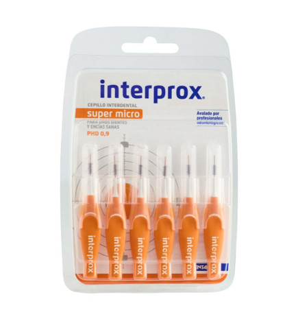 CEPILLO DENTAL INTERPROXIMAL INTERPROX SUPER MICRO 6 UNIDADES