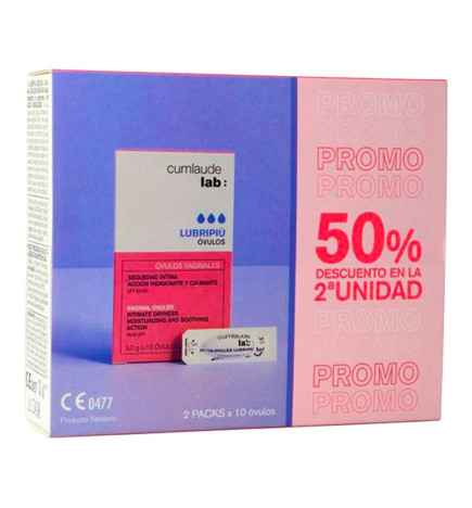 CUMLAUDE DUPLO LUBRIPIU 2X10 OVULOS