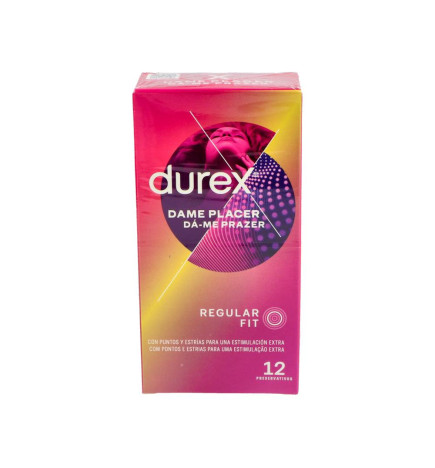DUREX DAME PLACER PRESERVATIVOS 12 UNIDADES