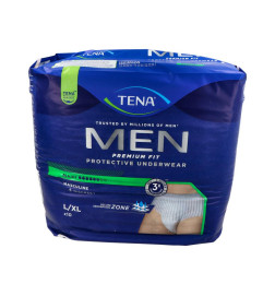 ABSORBENTE INCONTINENCIA ORINA TENA MEN PROTECTIVE UNDERWEAR CALZONCILLO 10 UNIDADES TALLA L