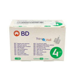 AGUJA PARA PLUMAS ESTERIL BD 32 G (023 MM X 4 MM) 100 U/CAJA