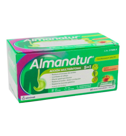 ALMANATUR SUSPENSION ORAL 20 STICKS 15 ML SABOR MELOCOTON