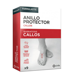 ANILLO PROTECTOR CALLOS FARMALASTIC 9 UNIDADES TALLA UNICA
