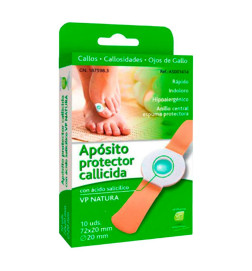 APOSITO PROTECTOR CALLICIDA CON ACIDO SALICILICO VP NATURA 10 UNIDADES 72 MM X 20 MM