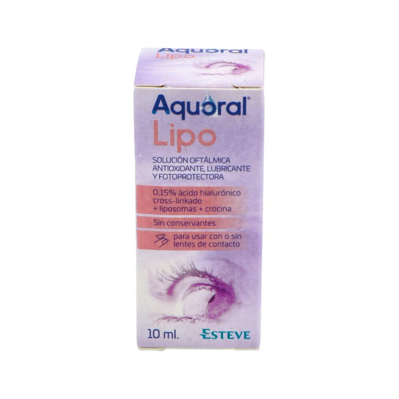 AQUORAL LIPO SOLUCION OFTALMICA LUBRICANTE ANTIOXIDANTE ESTERIL 1 FRASCO 10 ML