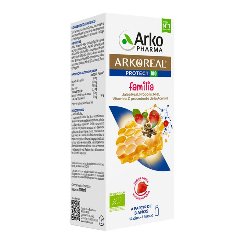 ARKOREAL JARABE PROTECT BIO 1 ENVASE 140 ML SABOR FRESA