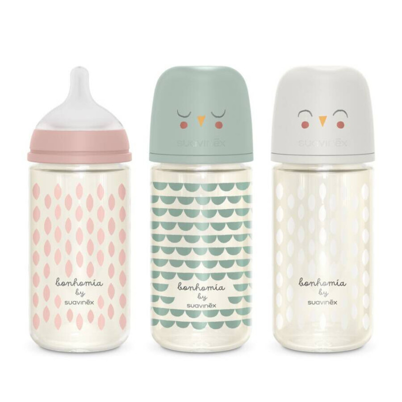 BIBERON SILICONA SUAVINEX INTENSE COLOUR + 3 MESES 1 UNIDAD 240 ML