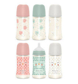 BIBERON SUAVINEX TETINA FISIOLOGICA SILICONA PREMIUM BONHOMIA 1 UNIDAD 270 ML TALLA M