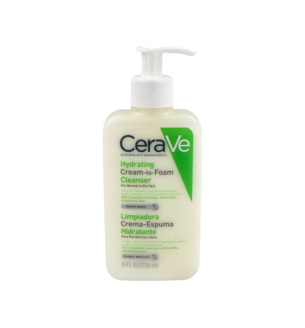 CERAVE LIMPIADORA CREMA ESPUMA HIDRATANTE 1 ENVASE 236 ML