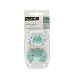 CHUPETE SILICONA FISIOLOGICO SUAVINEX 6  18 MESES 2 UNIDADES