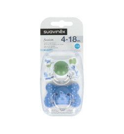 CHUPETE SILICONA FISIOLOGICO SUAVINEX FUSION 4  18 MESES 2 UNIDADES