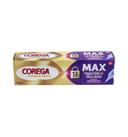 COREGA MAX FIJACION + SELLADO ADHESIVO PROTESIS DENTAL 1 ENVASE 40 G