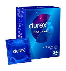 DUREX NATURAL PLUS PRESERVATIVOS 24 UNIDADES