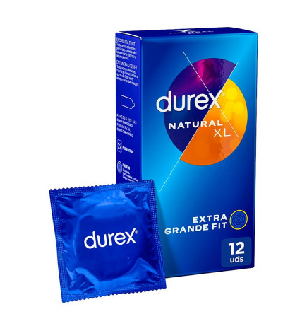 DUREX NATURAL XL PRESERVATIVOS 12 UNIDADES