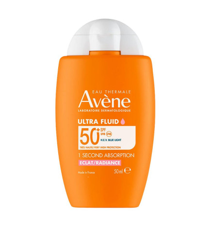 EAU THERMALE AVENE 1 SEGUNDO ULTRA FLUID LUMINOSIDAD SPF 50+ 1 ENVASE 50 ML