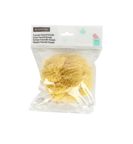 ESPONJA BAÑO INFANTIL SUAVINEX NATURAL GRANDE 1 UNIDAD