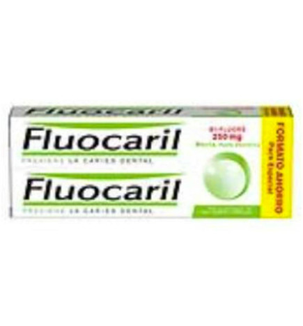 FLUOCARIL BIFLUORE 250 MG DENTIFRICO 2 TUBOS 125 ML DUPLO SABOR MENTA