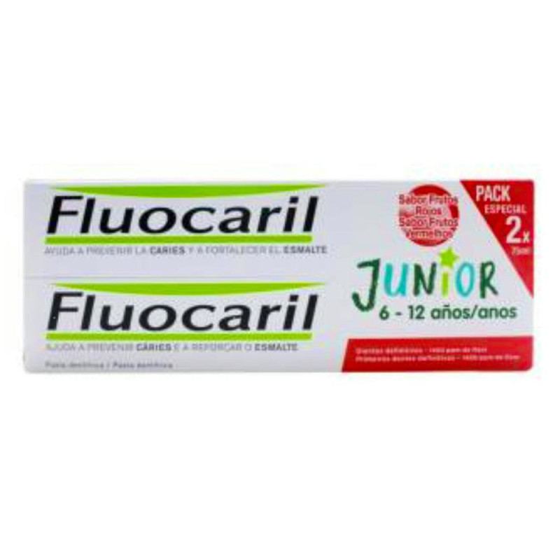 FLUOCARIL JUNIOR 2 TUBOS 75 ML SABOR FRUTOS ROJOS