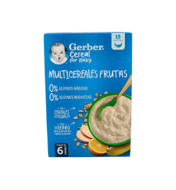 GERBER MULTICEREALES FRUTA 0%    0%    AZUCARES 1 ESTUCHE 270 G