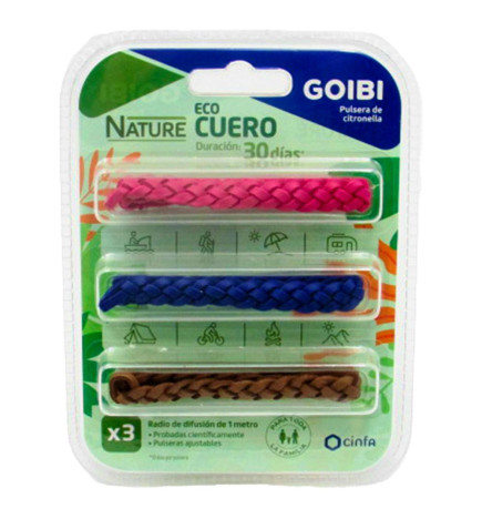 GOIBI PULSERA CITRONELA CUERO