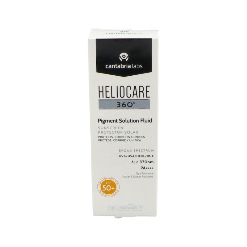HELIOCARE 360º PIGMENT SOLUTION FLUID PROTECTOR SOLAR PROTEGE CORRIGE Y UNIFICA SPF50+ 1 ENVASE 50 ML