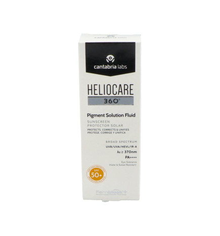 HELIOCARE 360º PIGMENT SOLUTION FLUID PROTECTOR SOLAR PROTEGE CORRIGE Y UNIFICA SPF50+ 1 ENVASE 50 ML