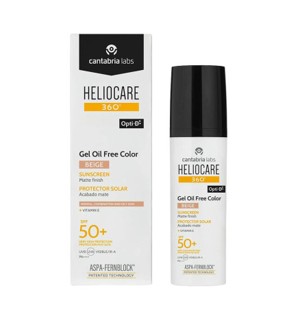 HELIOCARE 360º SPF 50+ COLOR GEL OILFREE PROTECTOR SOLAR 1 ENVASE 50 ML COLOR BEIGE