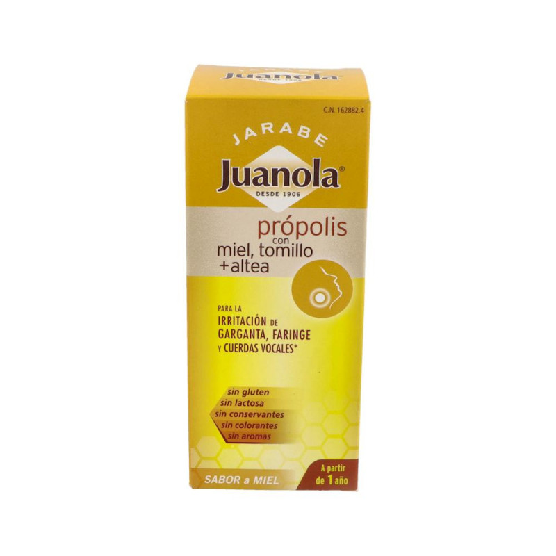 JUANOLA PROPOLIS JARABE CON MIEL TOMILLO + ALTEA 1 ENVASE 140 ML SABOR MIEL