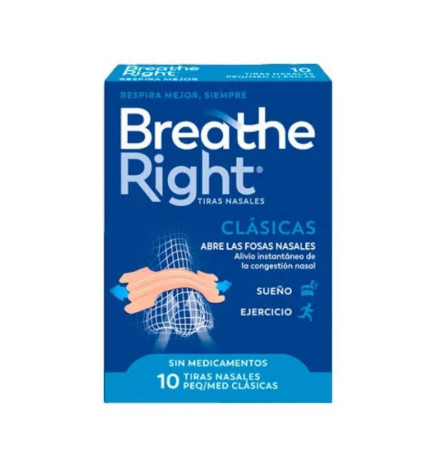 BREATHE RIGHT CLASICAS TIRA ADH NASAL 10 UNIDADES