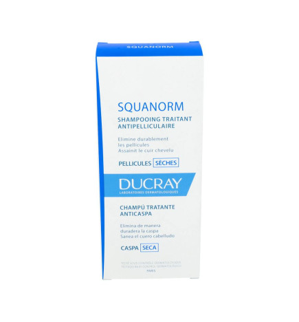 KELUAL SQUANORM CHAMPU TRATANTE HIDRATANTE CASPA SECA DUCRAY 1 ENVASE 200 ML