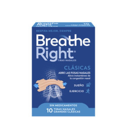 BREATHE RIGHT TRANSPARENTES 10 UNIDADES TALLA GRANDE