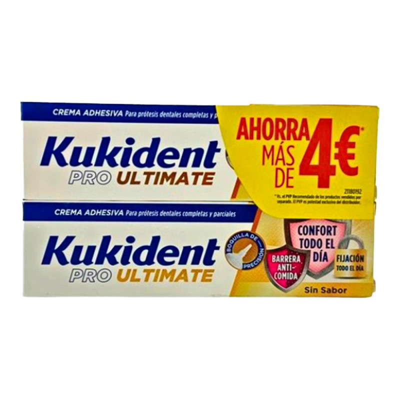 KUKIDENT PRO ULTIMATE 2 TUBOS 40 G SIN SABOR DUPLO