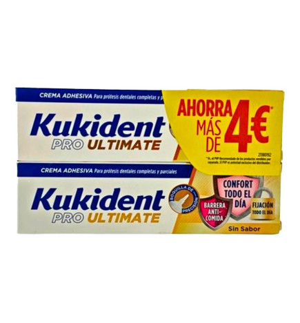 KUKIDENT PRO ULTIMATE 2 TUBOS 40 G SIN SABOR DUPLO
