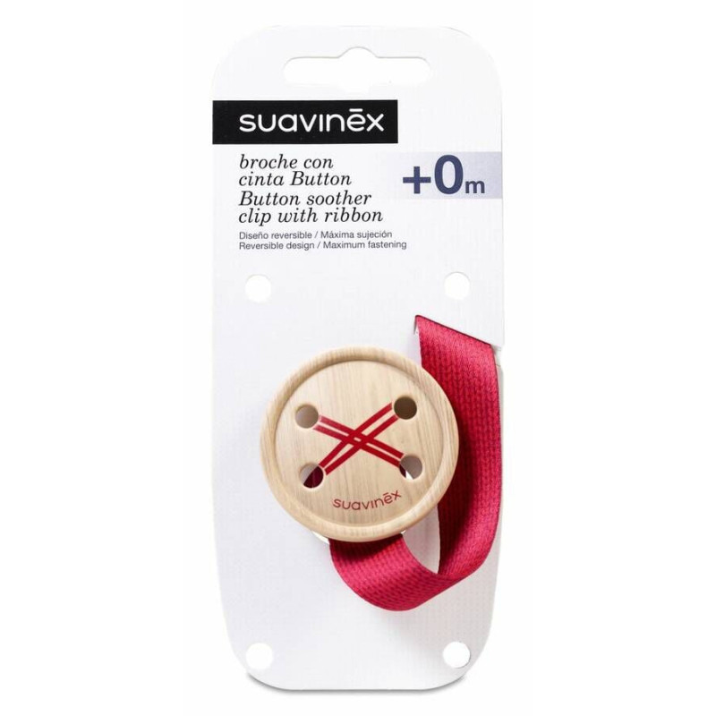 BROCHE REDONDO BOTON CON CINTA SUAVINEX 1 UNIDAD