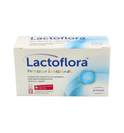 LACTOFLORA PROTECTOR INTESTINAL INFANTIL 10 VIALES 7 ml SABOR FRESA
