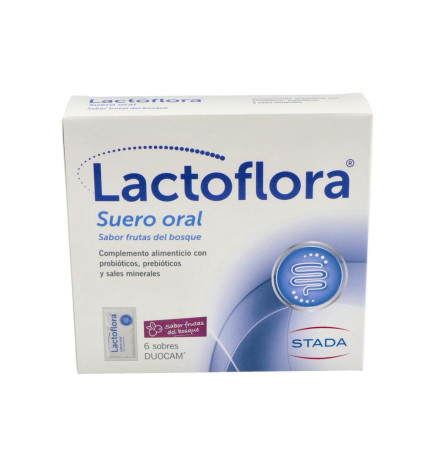 LACTOFLORA SUERO ORAL 6 SOBRES DUOCAM SABOR FRUTAS DEL BOSQUE
