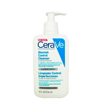 LIMPIADOR CONTROL IMPERFECCIONES CERAVE 1 ENVASE 236 ML