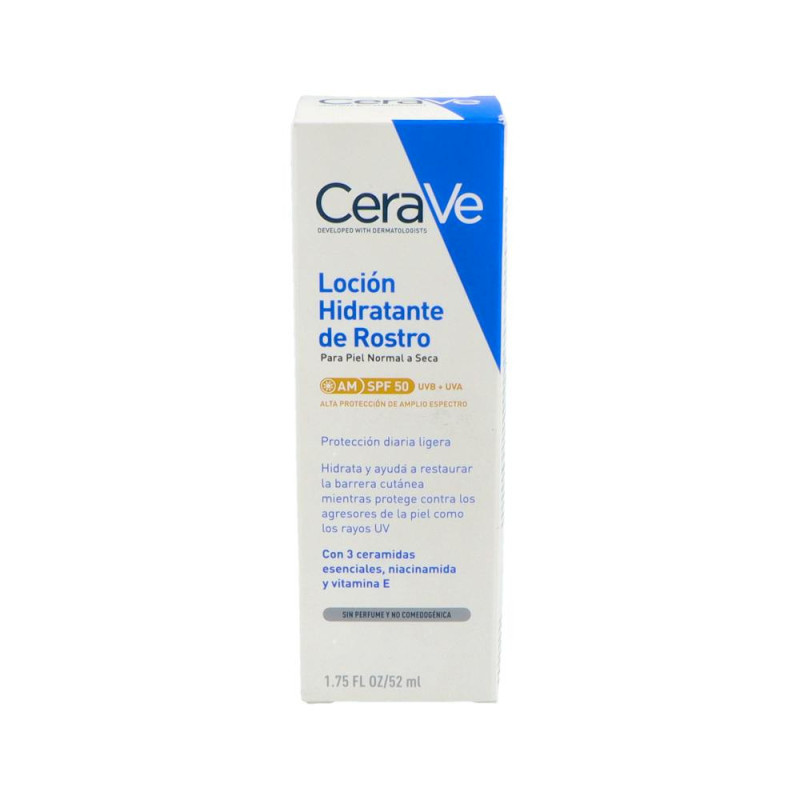 LOCION HIDRATANTE DE ROSTRO SPF 50 CERAVE 1 TUBO 52 ML
