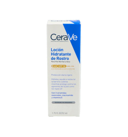 LOCION HIDRATANTE DE ROSTRO SPF 50 CERAVE 1 TUBO 52 ML