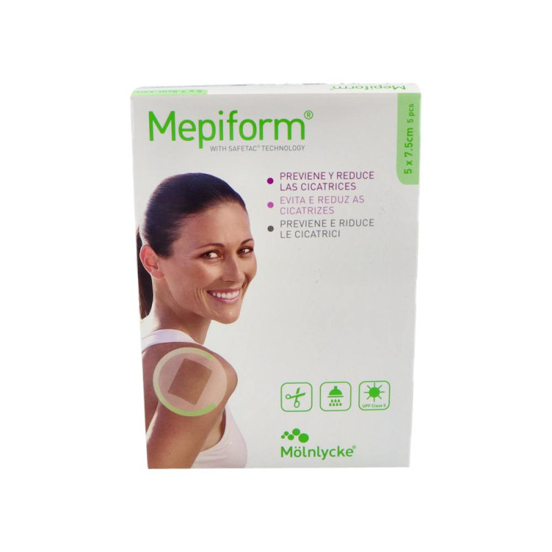 MEPIFORM SILICONA REDUCTOR DE CICATRICES 5 UNIDADES 75 CM X 5 CM