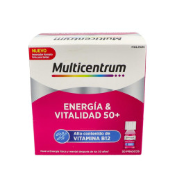 MULTICENTRUM ENERGIA & VITALIDAD 50+ 30 FRASCOS 7 ML SABOR FRAMBUESA