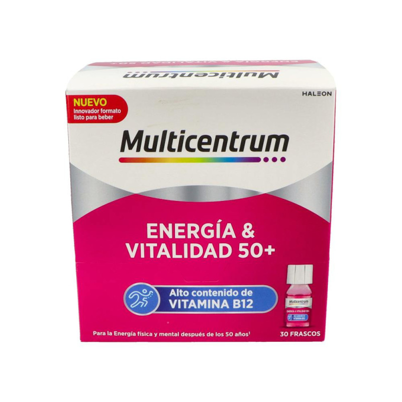 MULTICENTRUM ENERGIA & VITALIDAD 50+ 30 FRASCOS 7 ML SABOR FRAMBUESA